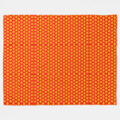 Lebendiges Rot und Gelb Geometrisches Muster Fleec Fleecedecke (Vorderseite (Horizontal))