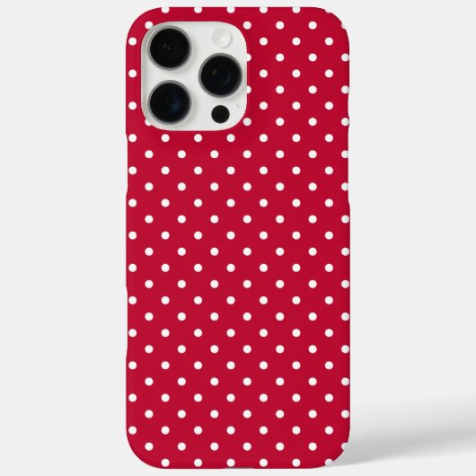 Lebendiges Rot-Weiß-Pünktchenmuster Case-Mate iPhone Hülle (Rückseite)