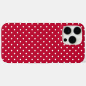 Lebendiges Rot-Weiß-Pünktchenmuster Case-Mate iPhone Hülle (Rückseite (Horizontal))