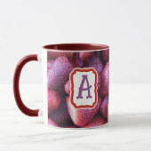 Lebendiges rotes Erdbeermuster Keramik-Kaffeetasse Tasse (Links)