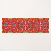 Lebendiges rotes Fischernetz-Muster Yogamatte (Vorderseite (Horizontal))