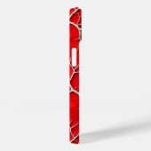 Lebendiges rotes iPhone-Case mit Ast-Textur Case-Mate iPhone Hülle (Rückseite / Rechts)
