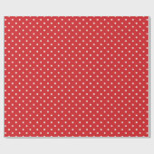 Lebendiges rotes Polka-Punkt-Musterdesign Geschenkpapier (Flach)