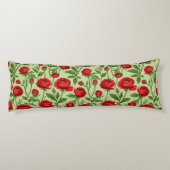 Lebendiges rotes Ranunculus-Blumenmuster Seitenschläferkissen (Rückseite)