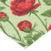 Lebendiges rotes Ranunculus-Blumenmuster Tischdecke (Schrägansicht)