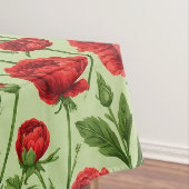 Lebendiges rotes Ranunculus-Blumenmuster Tischdecke (Beispiel)