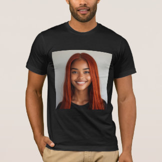 Lebendiges Rotkopf-Porträt Grafik-T-Shirt – Kühne T-Shirt