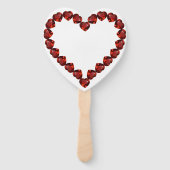 Lebendiges Rubin-Herz-Edelsteindesign Fächer (Vorderseite)