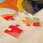 Lebendiges Santorin mit farbenfrohen Kuppeln Puzzle (Seite)