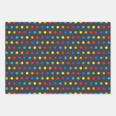 Lebendiges Schwarz und Regenbogen-Muster Geschenkpapier Set (Vorderseite 3)