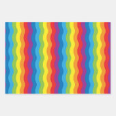 Lebendiges Schwarz und Regenbogen-Muster Geschenkpapier Set (Vorderseite 2)