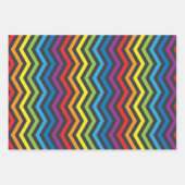 Lebendiges Schwarz und Regenbogen-Muster Geschenkpapier Set (Vorderseite)