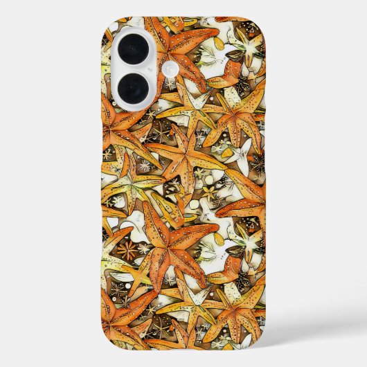 Lebendiges Seestern-Abstraktmuster-Design Case-Mate iPhone Hülle (Rückseite)