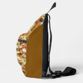 Lebendiges Seestern-Abstraktmuster-Design Crossbody Bag (Rechts)