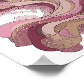 Lebendiges Silber ABSTRACTE KUNST Abstrakte Gestal Poster (Ecke)