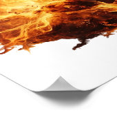 Lebendiges Silber-Feuerball-Slogandesign Poster (Ecke)