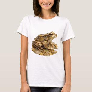 Lebendiges Silber-GELDBEUTEL-FROSCH-Zitat-Design T-Shirt
