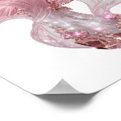 Lebendiges Silber STRAHLEND ROSA PILZ Poster (Ecke)