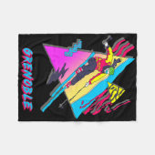 Lebendiges Skidesign mit Grenoble-Text-Ski Fleecedecke (Vorderseite (Horizontal))