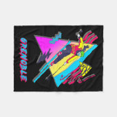 Lebendiges Skidesign mit Grenoble-Text-Ski Fleecedecke (Vorderseite (Horizontal))