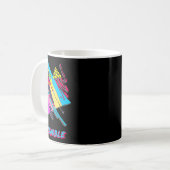 Lebendiges Skidesign mit Grenoble-Text Ski Kaffeetasse (Vorderseite Links)