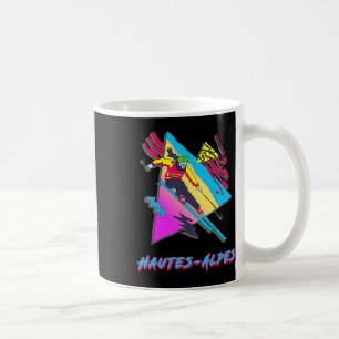 Lebendiges Skivergnügen in Hautes-Alpes Retro-Ski Kaffeetasse