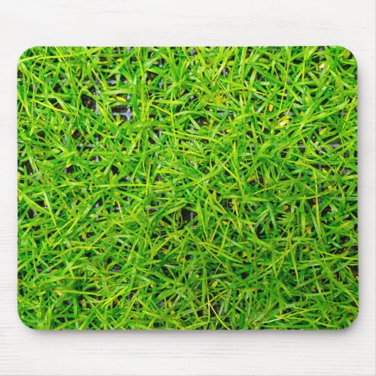 Lebendiges Smaragdgrün-Rasengras Mousepad (Vorne)