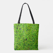Lebendiges Smaragdgrün-Rasengras Tasche (Rückseite)