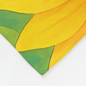 Lebendiges Sonnenblumenfeld-Muster Fleecedecke (Ecke)