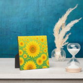 Lebendiges Sonnenblumenfeld-Muster Fotoplatte (InSitu)
