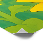 Lebendiges Sonnenblumenfeld-Muster Poster (Ecke)