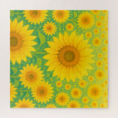 Lebendiges Sonnenblumenfeld-Muster Puzzle (Horizontal)