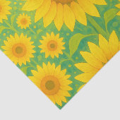 Lebendiges Sonnenblumenfeld-Muster Seidenpapier (Ausschnitt)