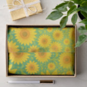Lebendiges Sonnenblumenfeld-Muster Seidenpapier (Geschenk)