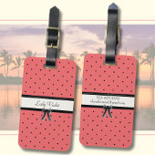 Lebendiges Sonnenuntergangs-Koralle Sommer Chic Ge Gepäckanhänger