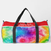 Lebendiges Sternen-Tie-Dye-Reisegepäck Duffle Bag (Rückseite)