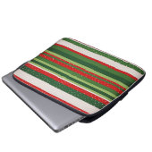 Lebendiges Streifenmuster Hintergrund Laptopschutzhülle (Vorne Knopf)