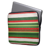 Lebendiges Streifenmuster Hintergrund Laptopschutzhülle (Vorderseite Links)