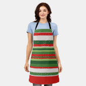 Lebendiges Streifenmuster Hintergrund Schürze (Getragen)