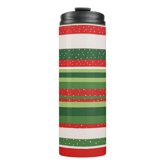 Lebendiges Streifenmuster-Hintergrund Thermosbecher (Vorderseite)