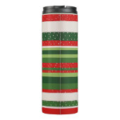 Lebendiges Streifenmuster-Hintergrund Thermosbecher (Rückseite)