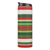 Lebendiges Streifenmuster-Hintergrund Thermosbecher (Nach rechts gedreht)