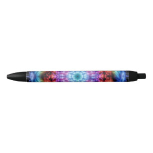 Lebendiges Tie Dye Kaleidoskop Regenbogen Mandala Kugelschreiber