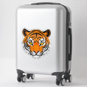 Lebendiges Tigergesicht Aufkleber (Koffer)