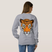 Lebendiges Tigergesicht Sweatshirt (Schwarz voll)