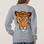 Lebendiges Tigergesicht Sweatshirt (Rückseite)