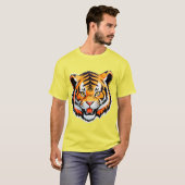 Lebendiges Tigergesicht T-Shirt (Vorne ganz)