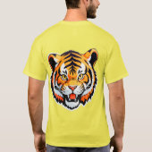 Lebendiges Tigergesicht T-Shirt (Rückseite)