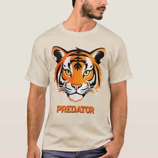 Lebendiges Tigergesicht T-Shirt (Vorderseite)