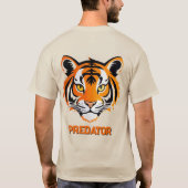 Lebendiges Tigergesicht T-Shirt (Rückseite)